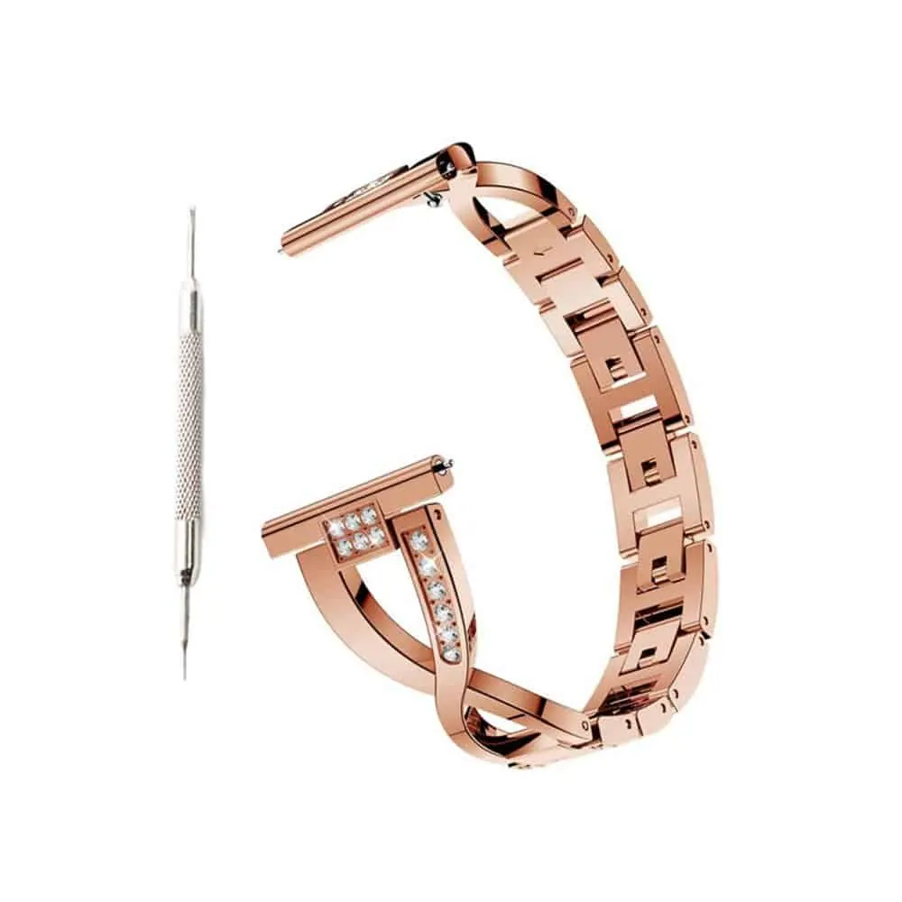 Stainless Steel Bracelet Strap for Fitbit Versa - Rose Gold