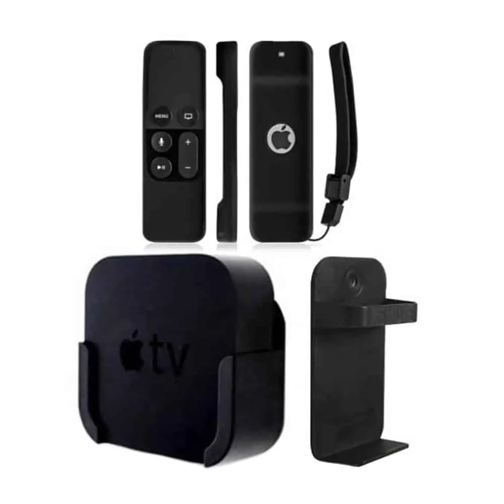 Silicone Protective Remote Cover & Holder Combo for Apple TV