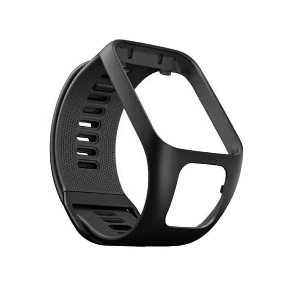 Silicone Strap for TomTom Runner 2/ 3/ Spark/ Spark 3- Black