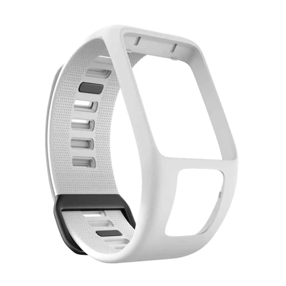 Silicone Strap for TomTom Runner 2/ 3/ Spark/ Spark 3- White