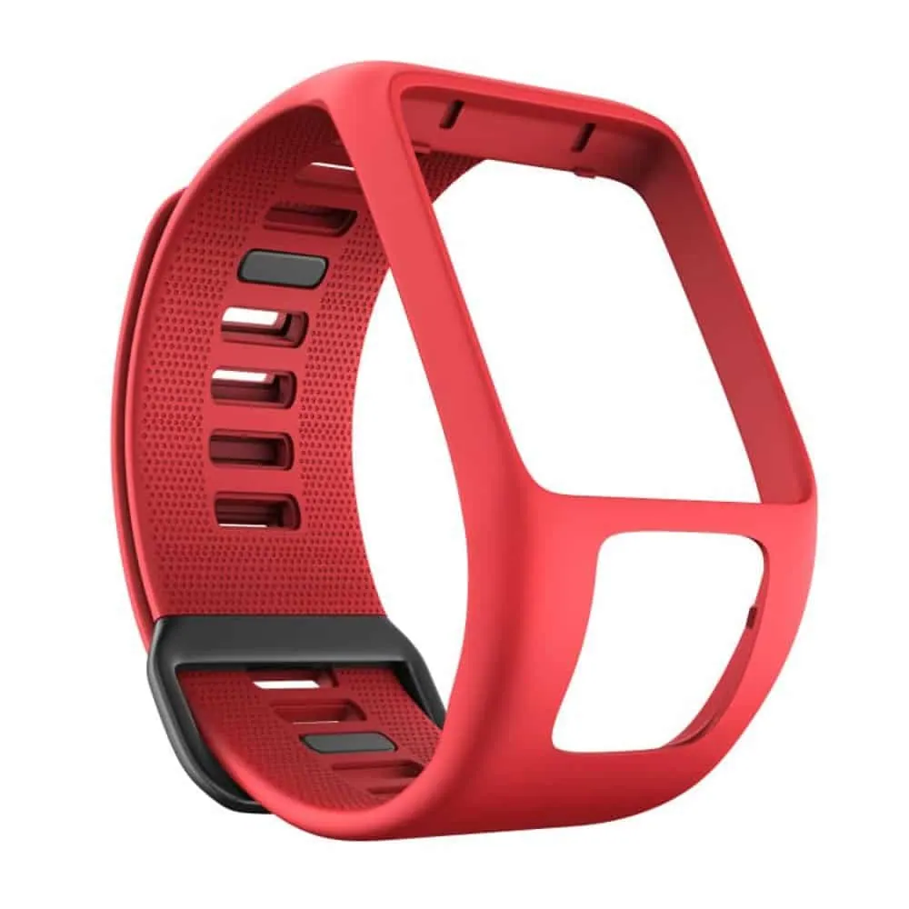 Silicone Strap for TomTom Runner 2/ 3/ Spark/ Spark 3- Red