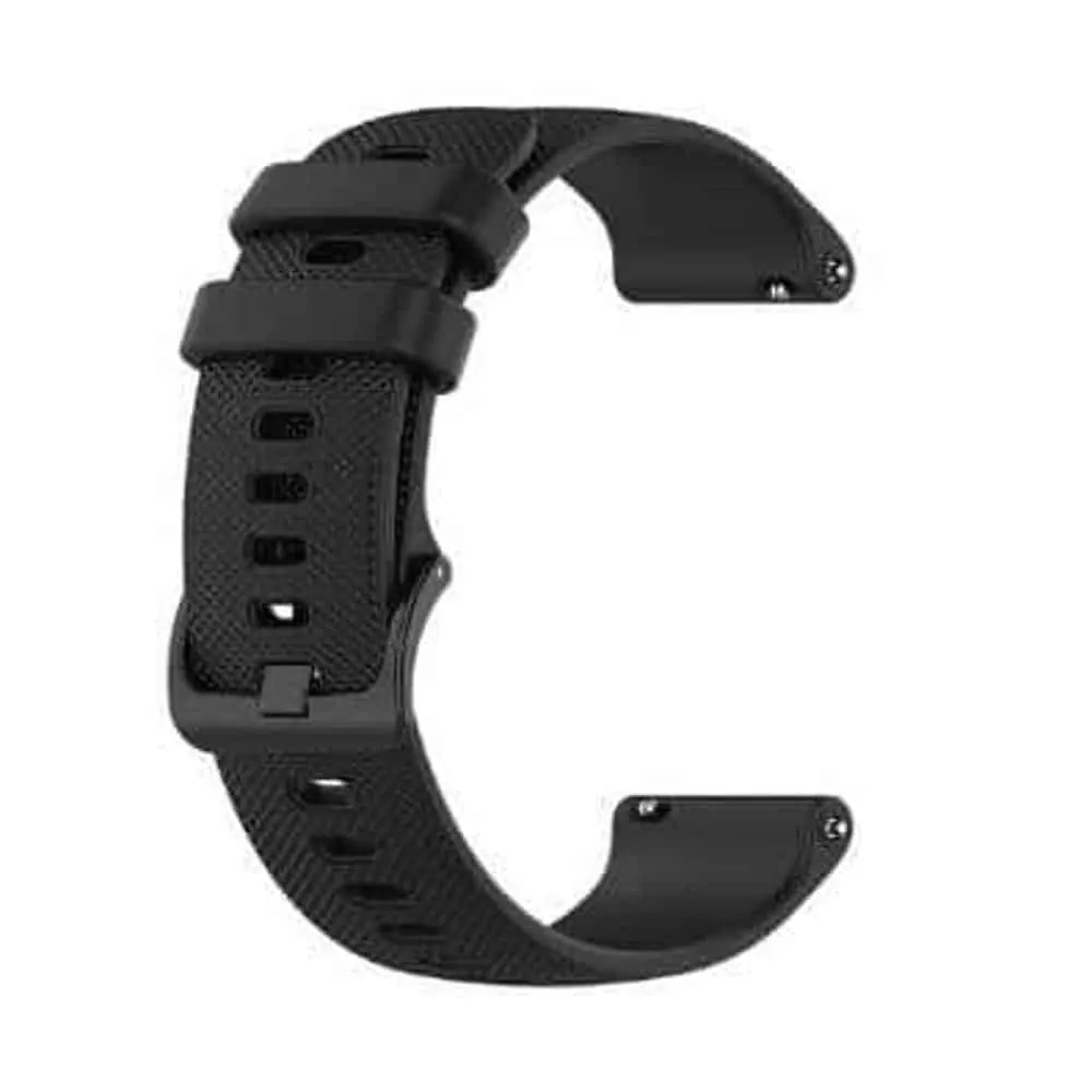 20mm Quick Release Silicone Strap - Black