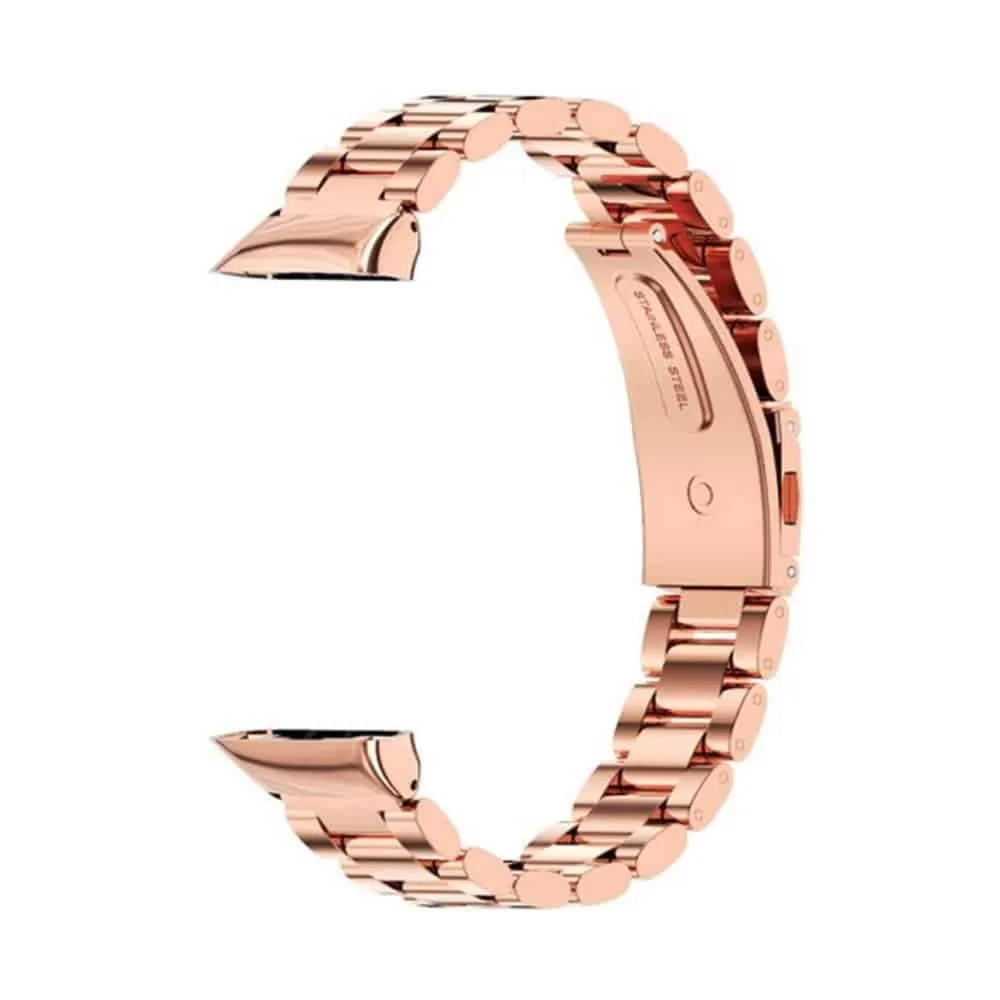 Stainless Steel Strap with Tool for Huawei Band 6 - Rose Gold