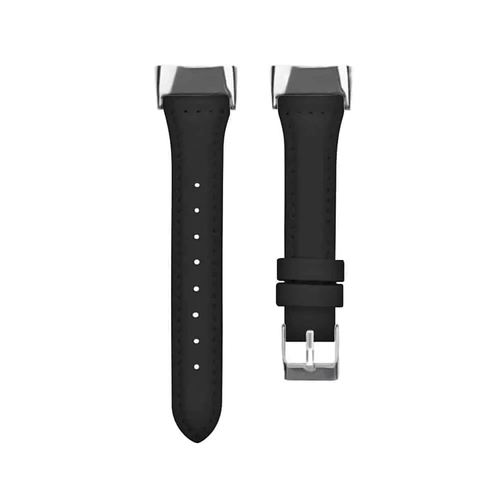 Leather Band for Huawei band 6 - Black