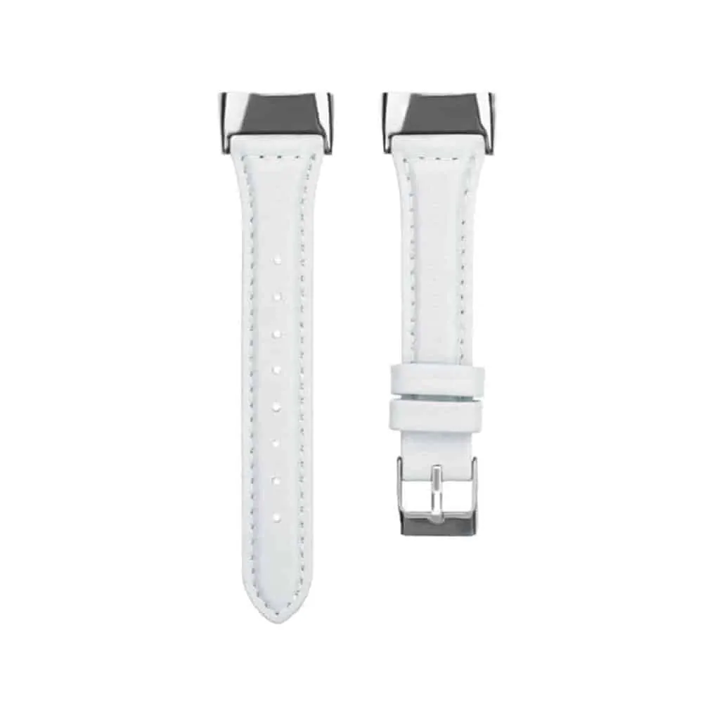 Leather Band for Huawei band 6 - White
