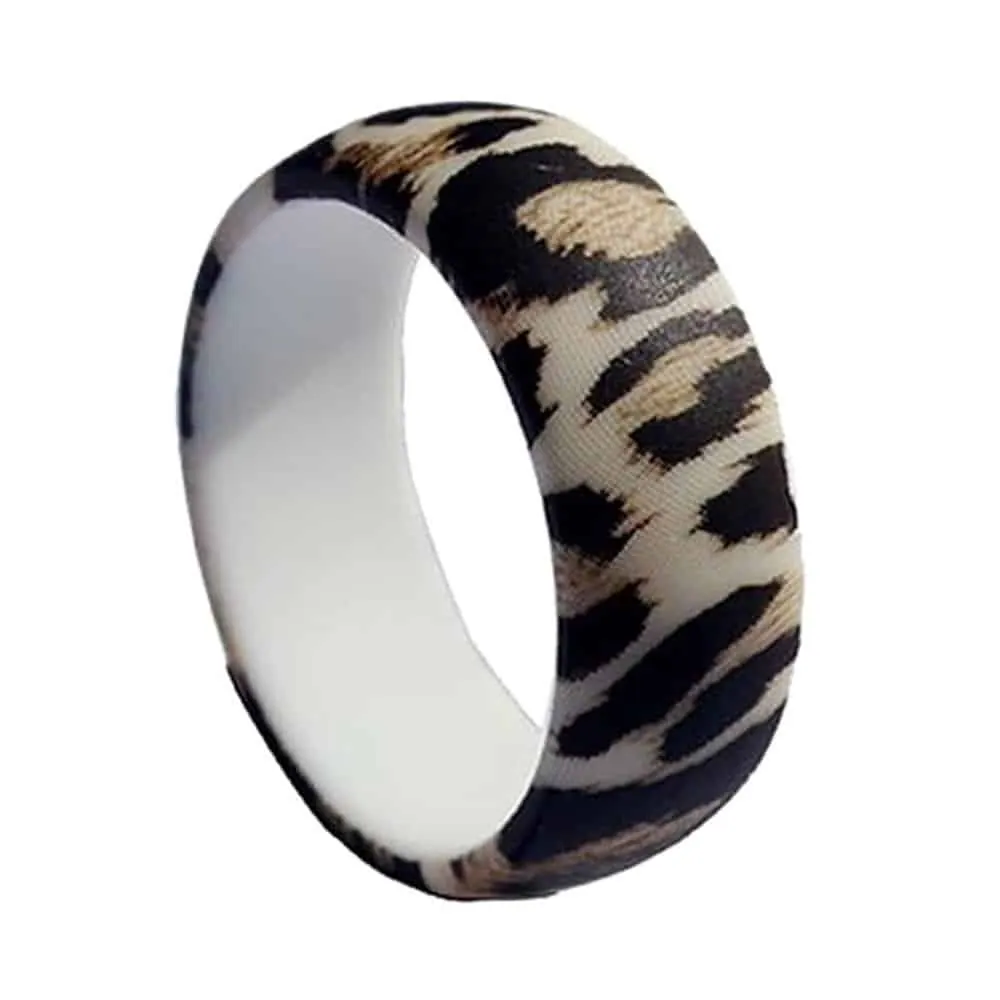 Women's Wedding Exercise Silicone Ring- Leopard - Q