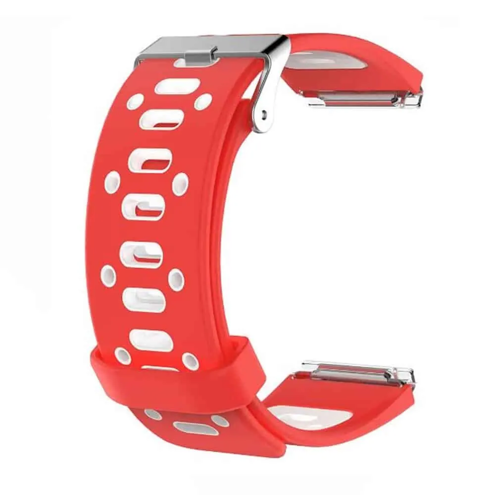 Replacement Sporty Silicone Strap for Fitbit Blaze - Red and White