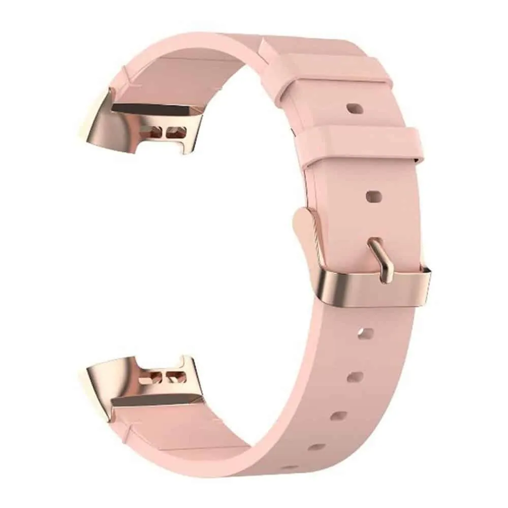 Leather Band for Fitbit Charge 3/SE/4 - Pink