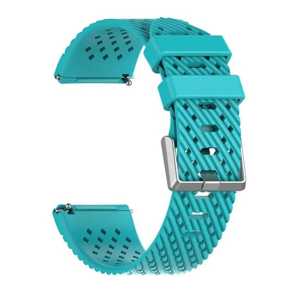 Silicone Strap for Fitbit Versa/ 2 / Lite - Frost Blue - S-M