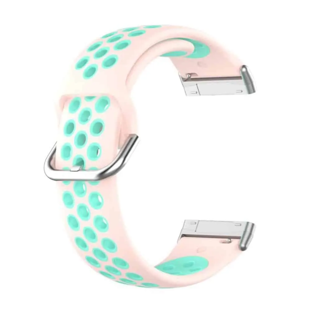 Silicone Band for Fitbit Versa3/Sense - Pink+Frost Blue