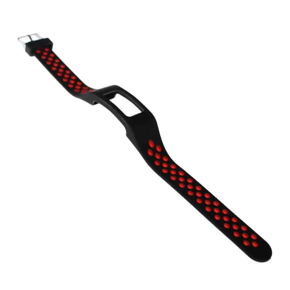 Replacement Silicone Strap for Garmin Vivofit 2 - Black & Red