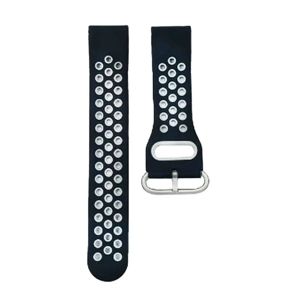 20mm EasyFit Silicone Strap For Garmin - Black & Grey