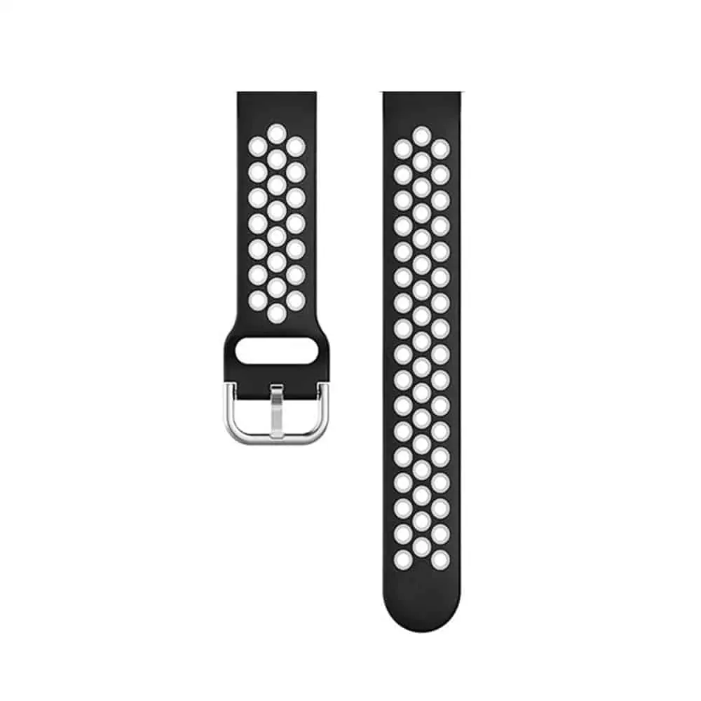 20mm EasyFit Silicone Strap For Garmin - Black & White