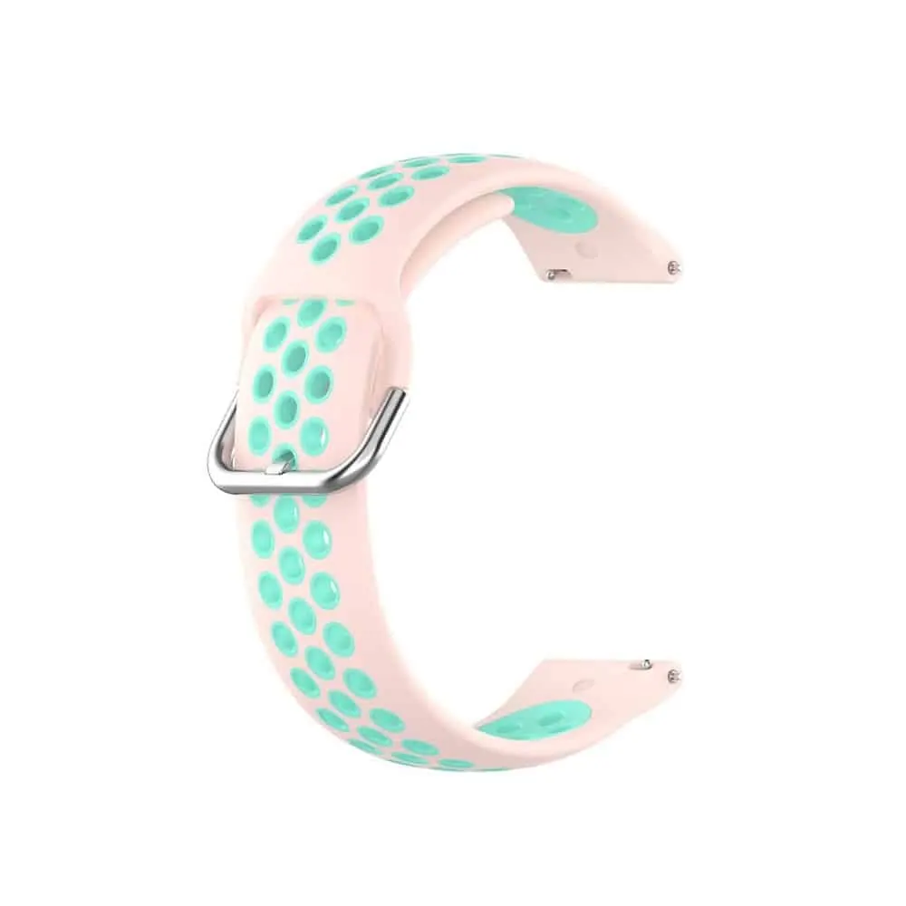 20mm Quick Release Silicone Strap - Pink & Frost Blue