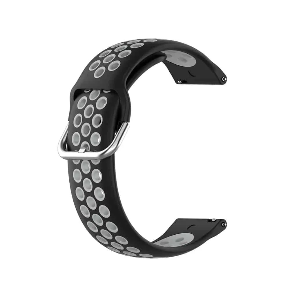 Silicone Band for Xiao Mi Haylou Solar LS05 - Black & Grey