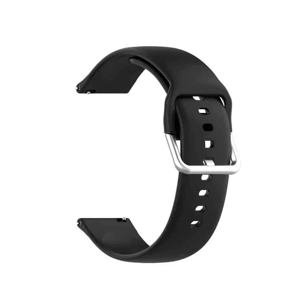 22mm Quick Release Silicone Strap - Black, S/M