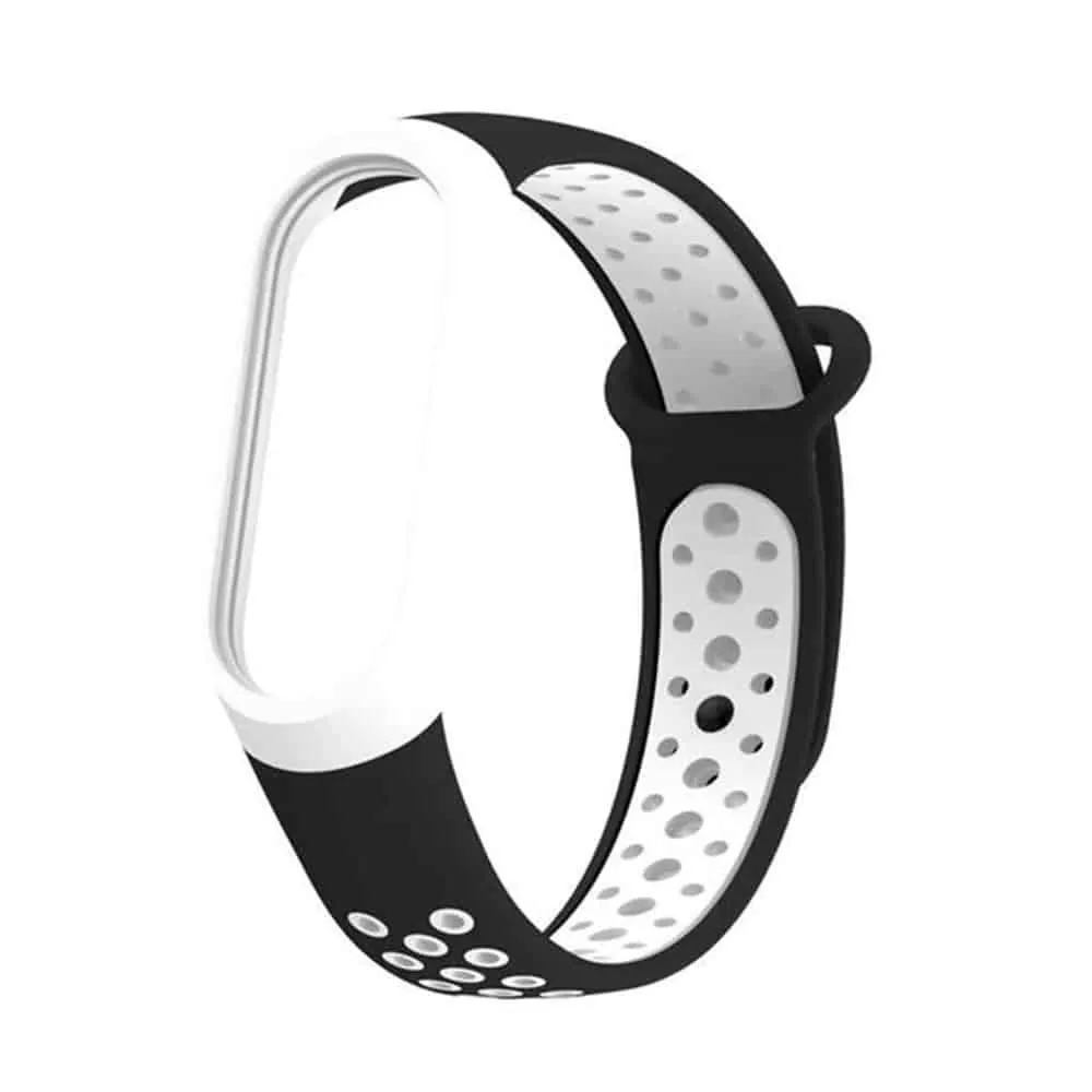 18mm Silicone Strap for Xiaomi Band 3 - Black, White