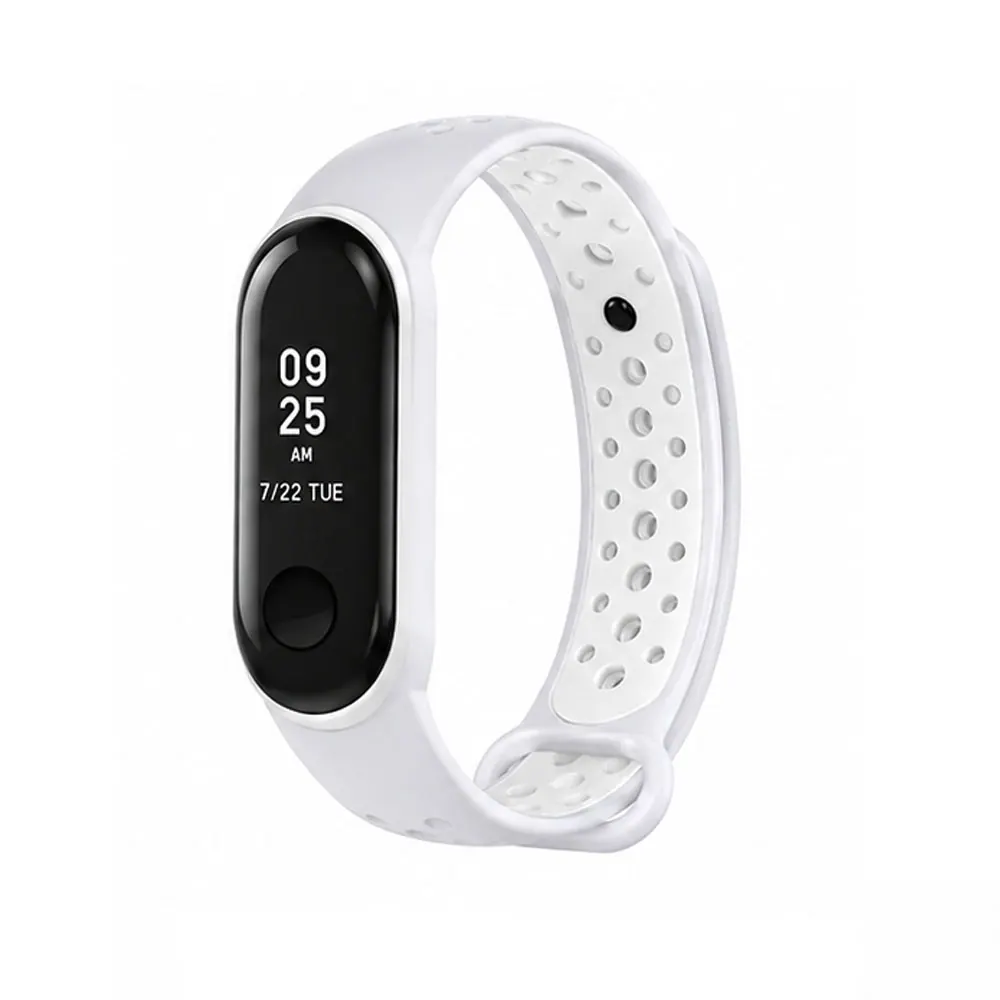 18mm Silicone Strap for Xiaomi Band 3 - Grey, White