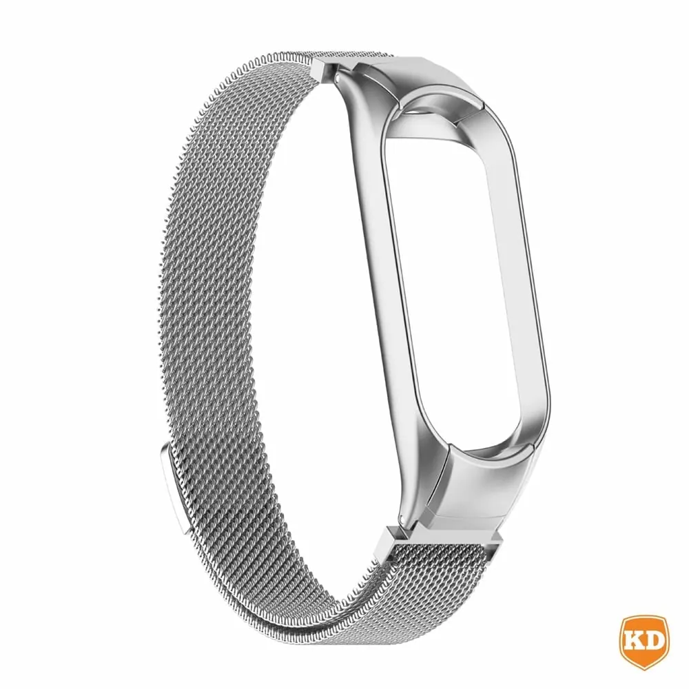 Milanese Strap for xiaomi Band 3/4 - Silver