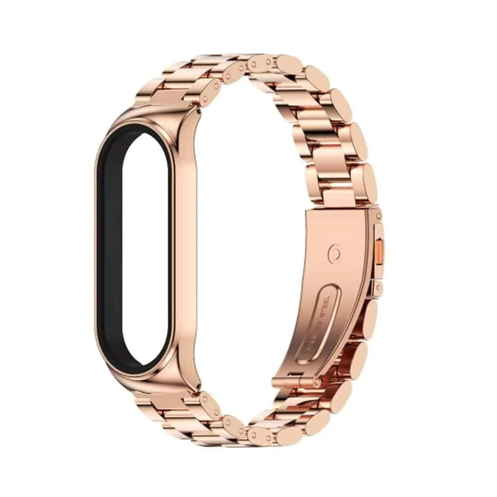 Three-Links Stainless Steel Strap for Xiaomi Band 3 - Gold