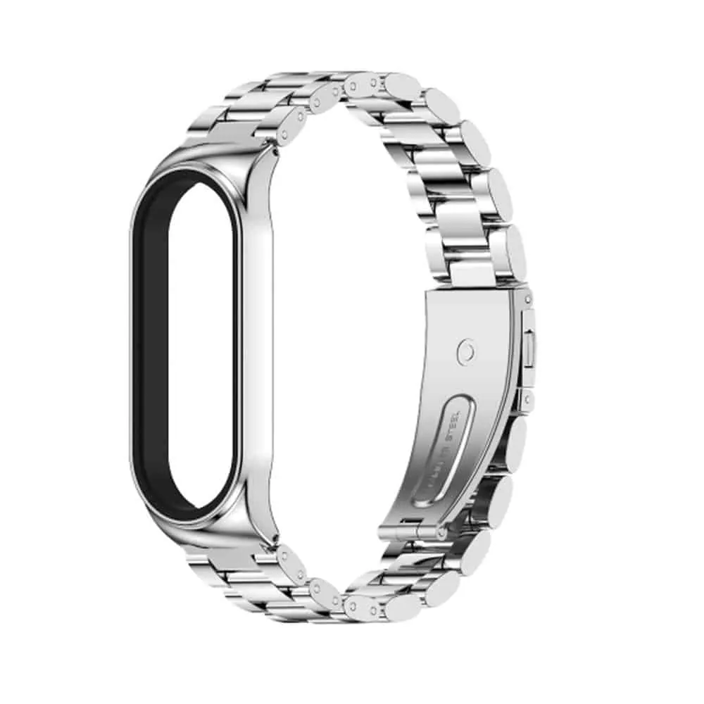 Three-Links Stainless Steel Strap for Xiaomi Band 3 - Silver