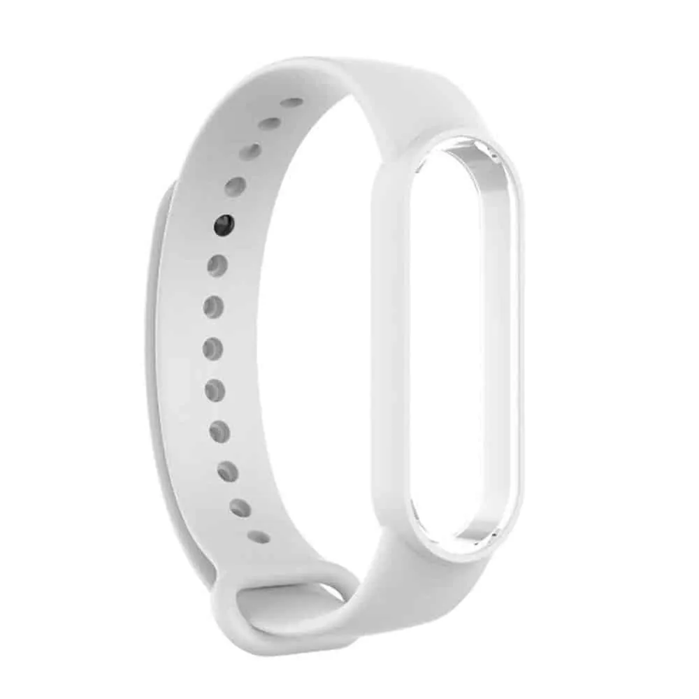 Silicone Band for xiaomi band 5 - White