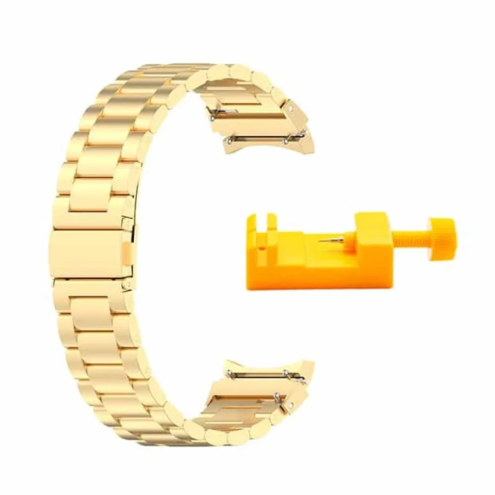 3 Links Metal Band for Samsung Galaxy Watch 4 40mm/44mm - Gold