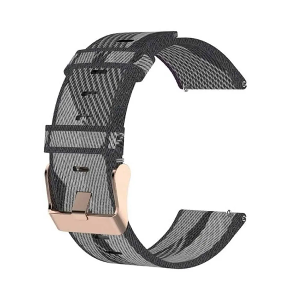 23mm Quick Release Nylon Strap - Black Stripe