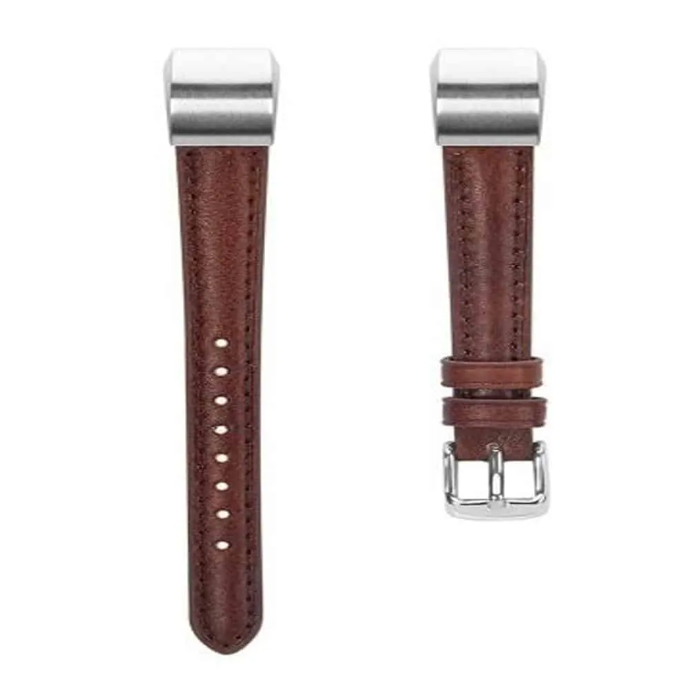 Fitbit Alta replacement leather strap - Dark brown