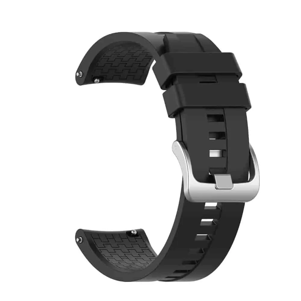 Silicone Band for Huawei watch 2 classic (22mm width) Black