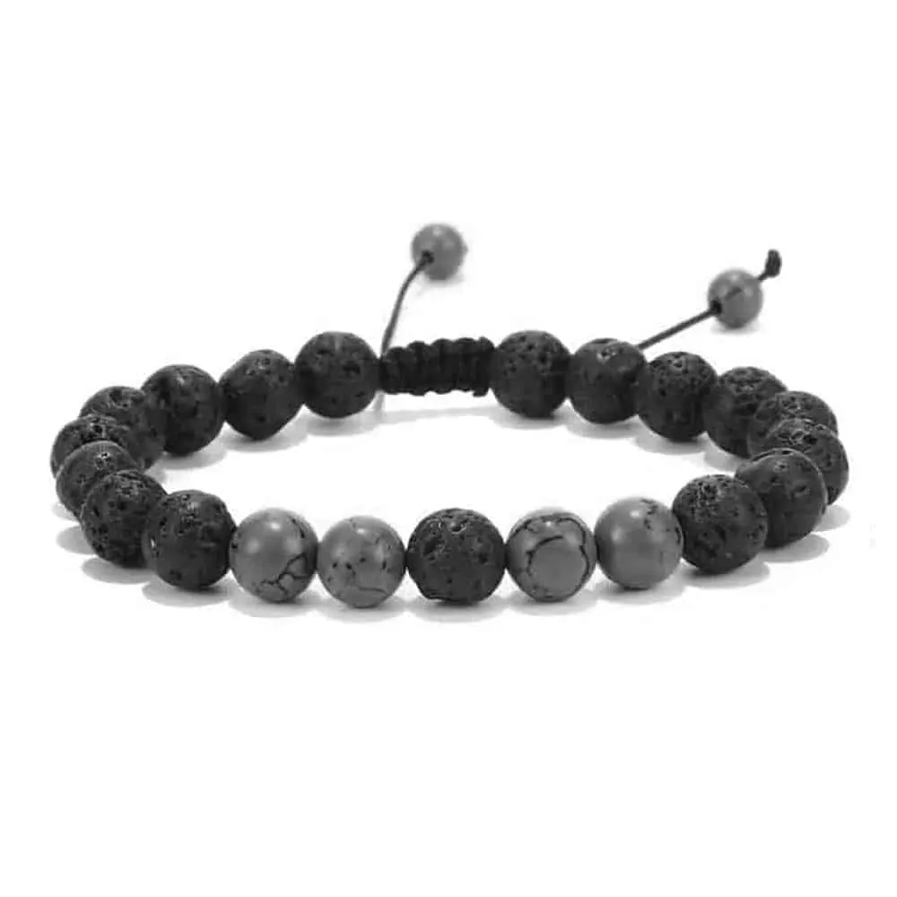 Essential Oil Diffuser Lava Stone Bead Bracelet - Snowflake