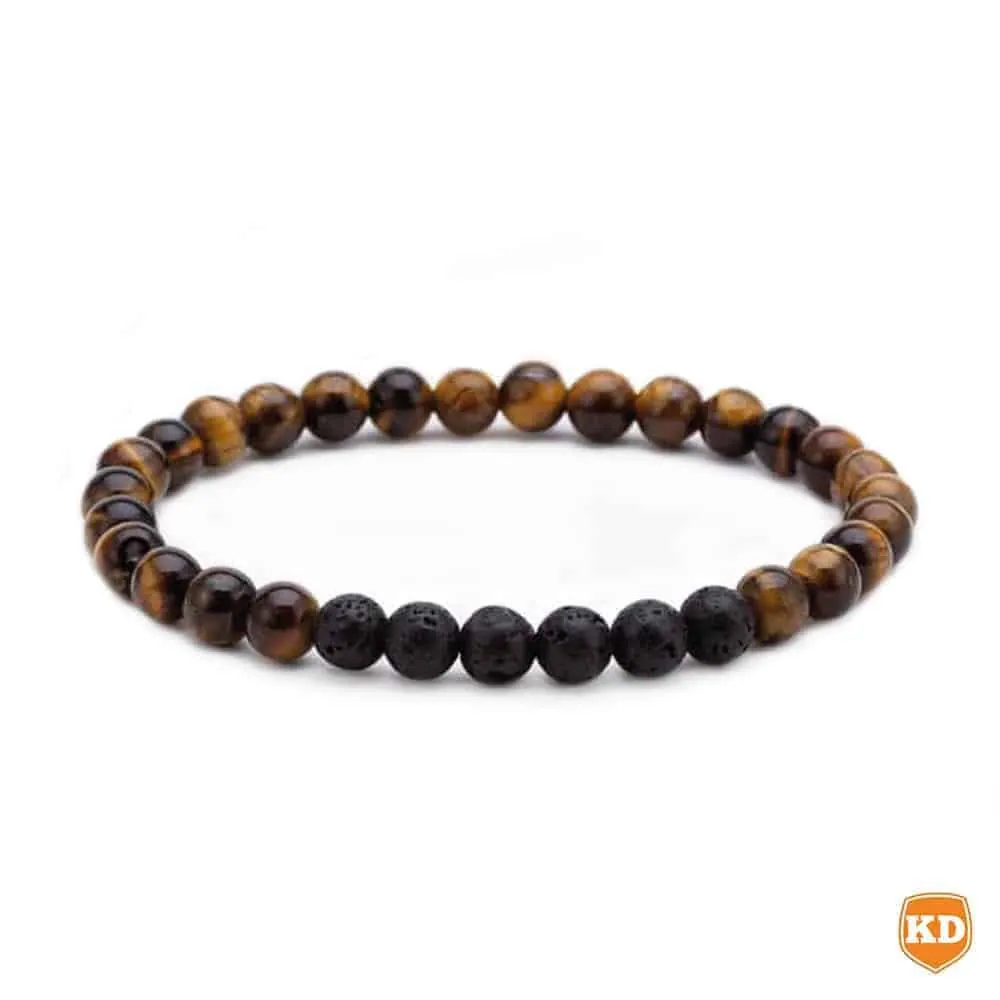Essential Oil Diffuser Lava Stone Bead Bracelet - Strength