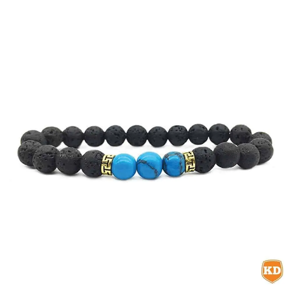Essential Oil Diffuser Lava Stone Bead Bracelet - Turquoise