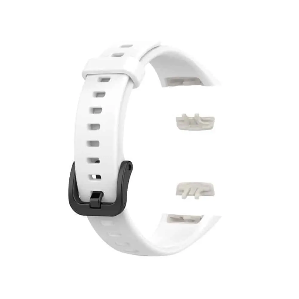 Replacement Silicone Strap for Huawei Band 6/Honor Band 6 - White