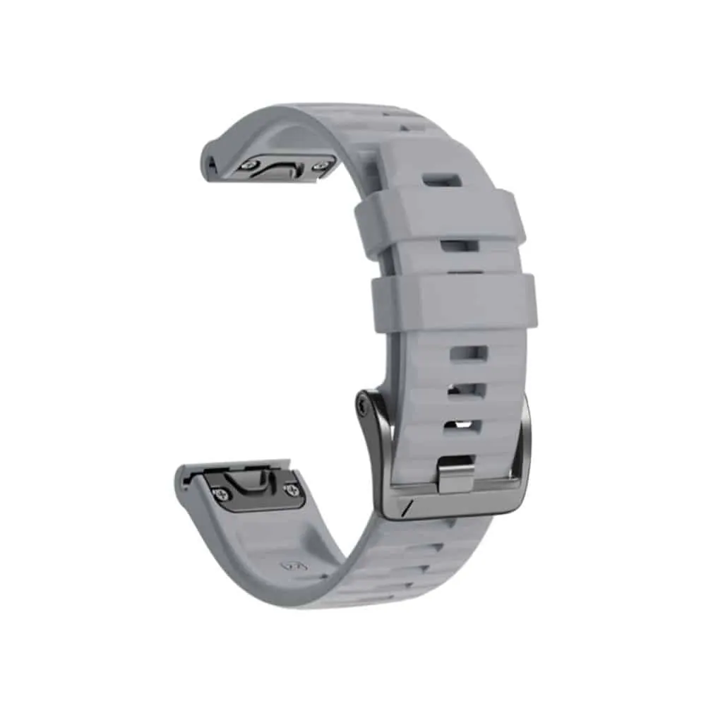 26mm EasyFit Silicone Straps for Garmin - Grey, 1 Pack