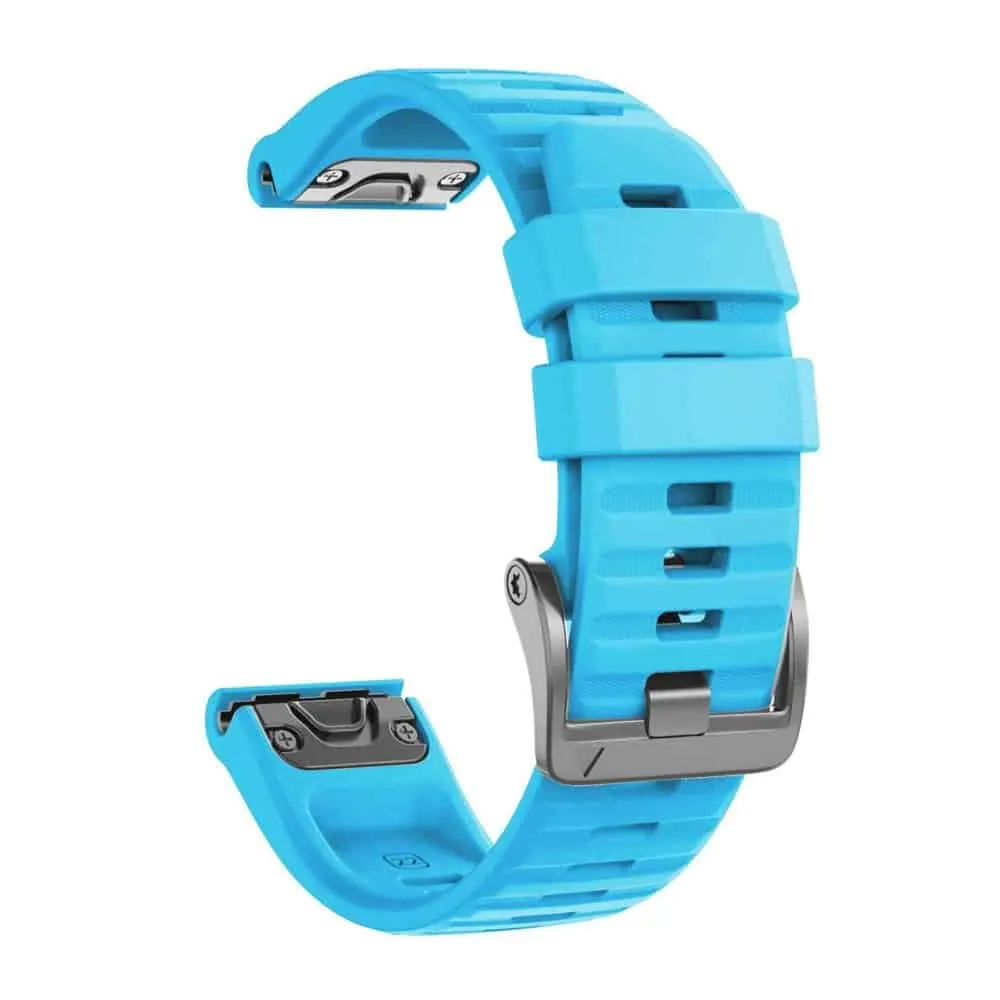 26mm EasyFit Silicone Straps for Garmin - Sky Blue, 1 Pack