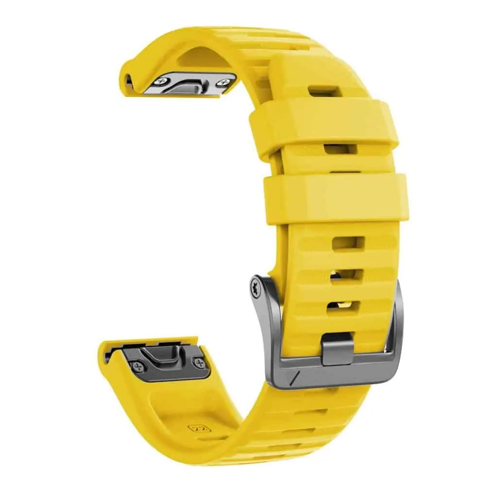 26mm EasyFit Silicone Straps for Garmin - Yellow, 1 Pack