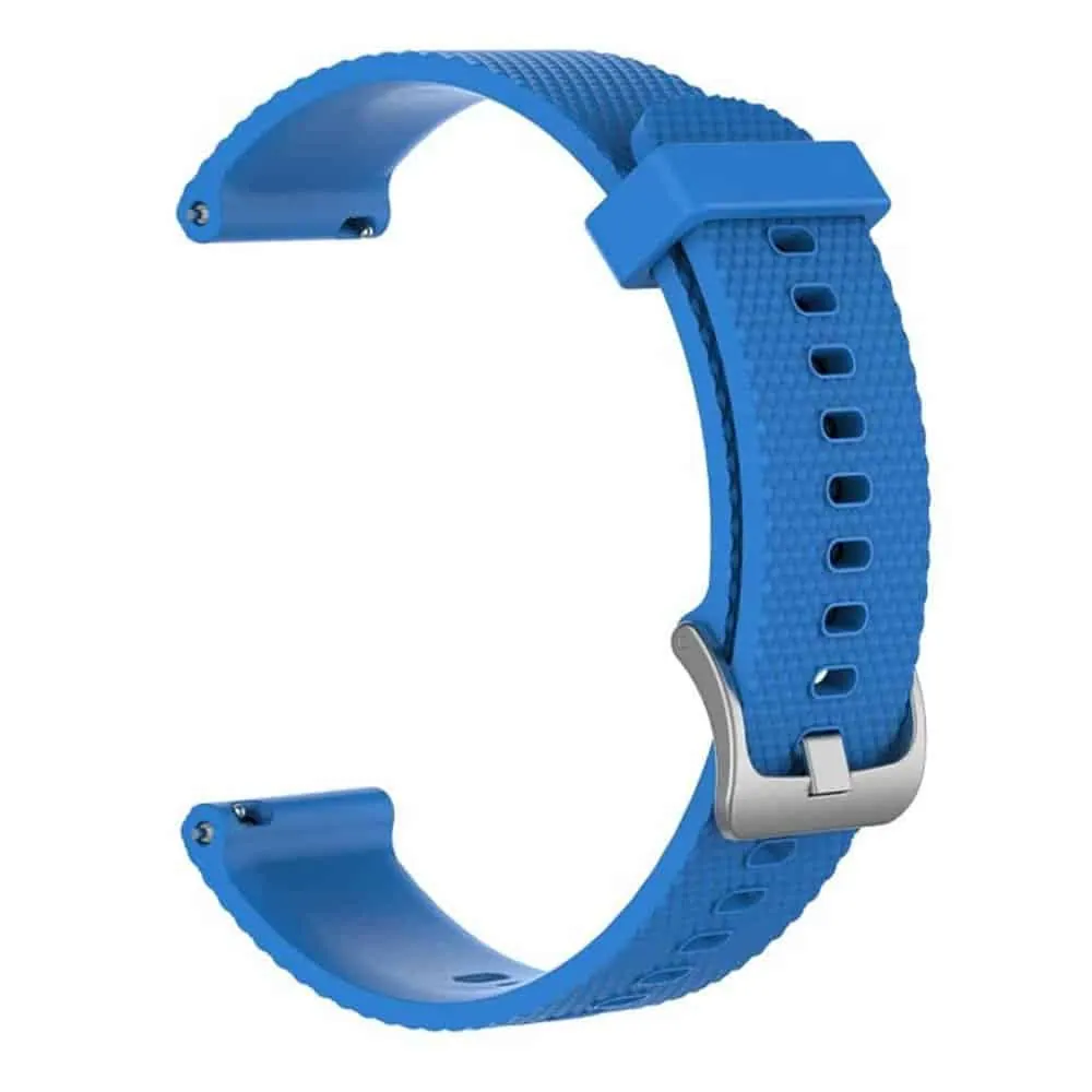 22mm Quick Release Silicone Strap - Blue, S/M
