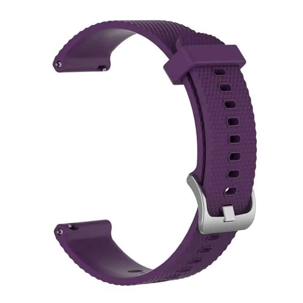 22mm Quick Release Silicone Strap - Purple, S/M