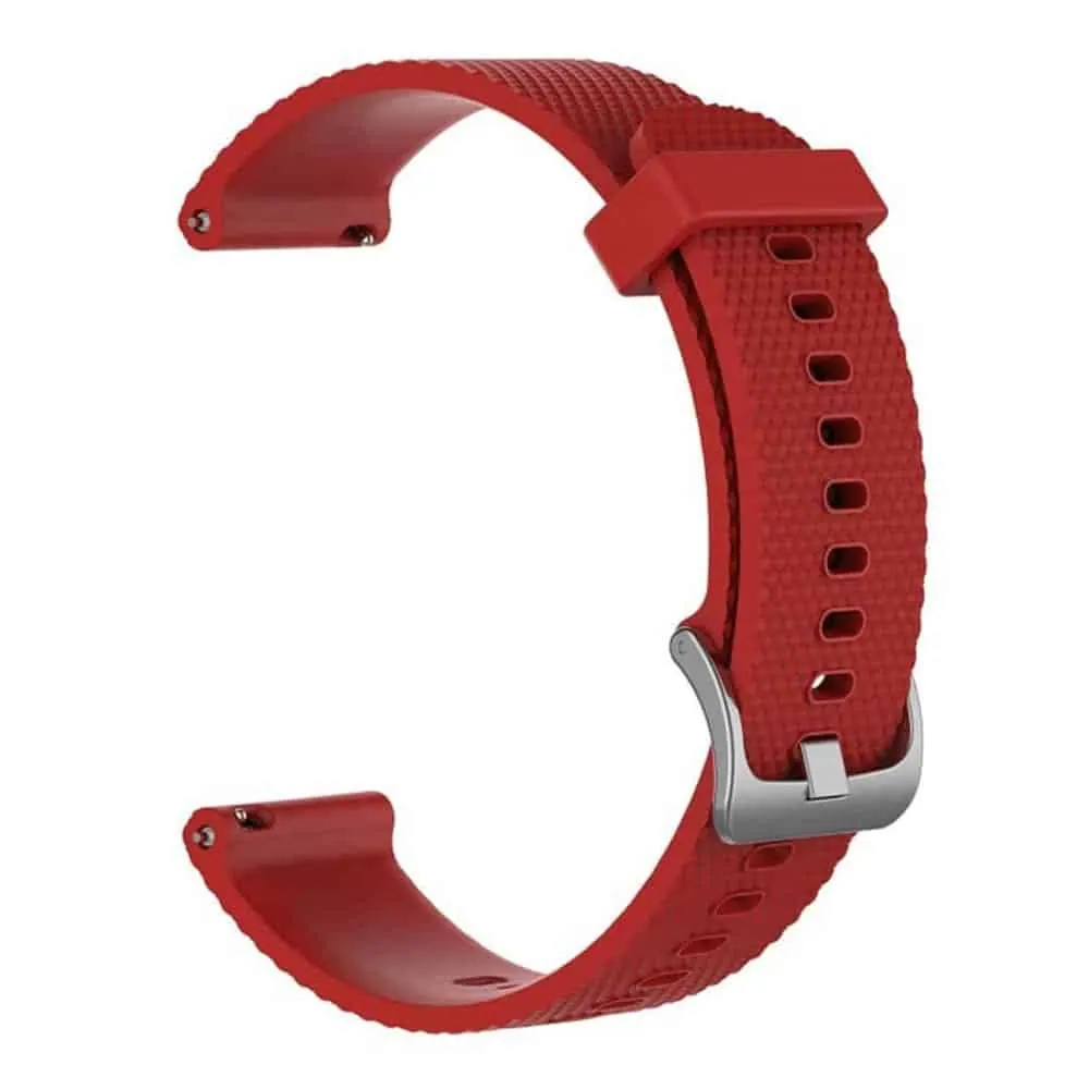 22mm Quick Release Silicone Strap - Red, S/M