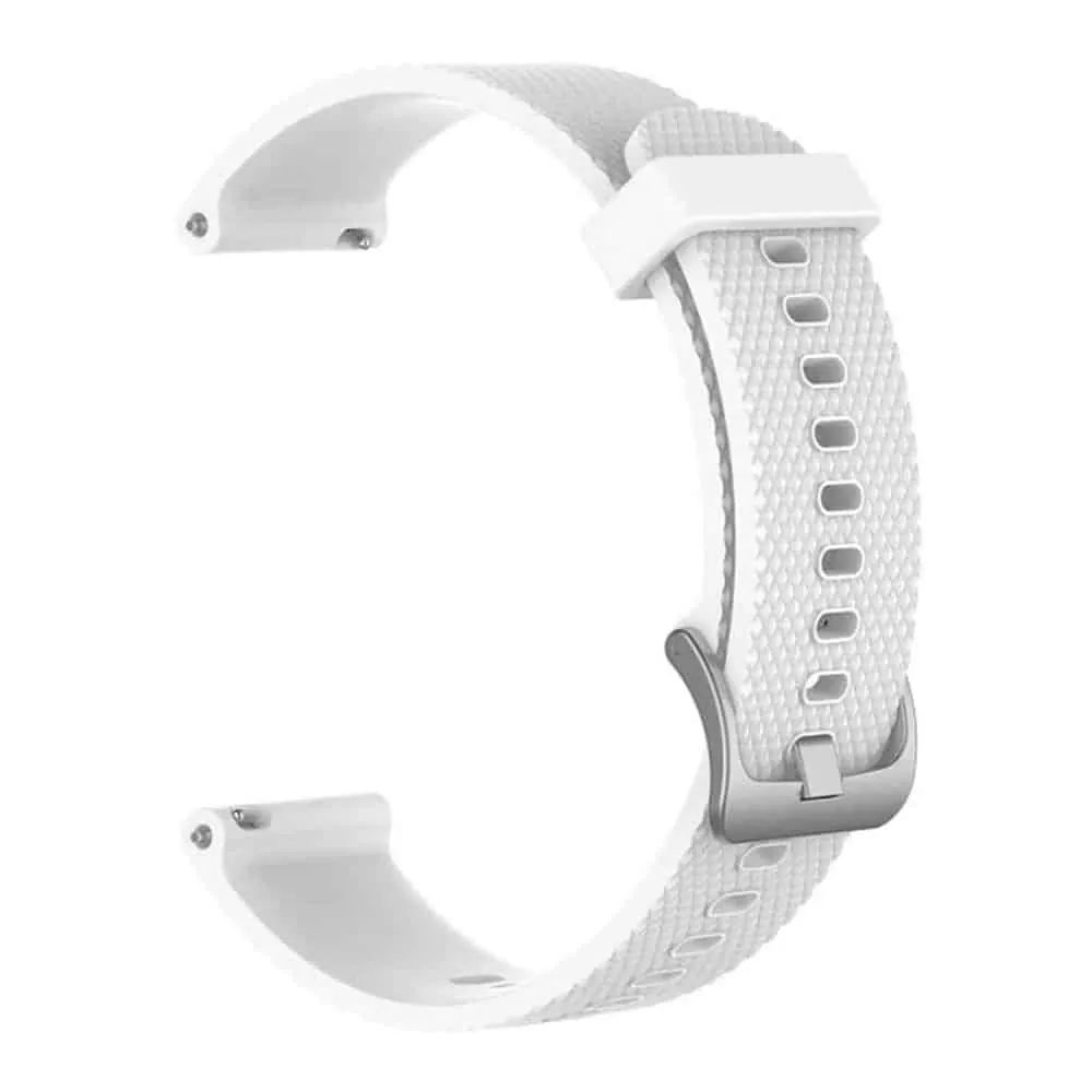 22mm Quick Release Silicone Strap - White, S/M
