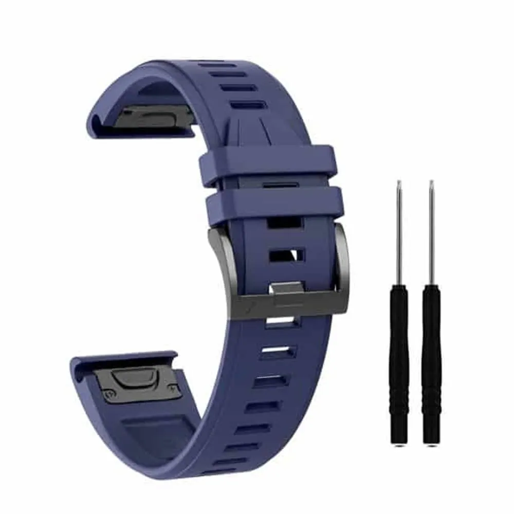 26mm EasyFit Silicone Strap for Garmin - Midnight Blue, 1 Pack
