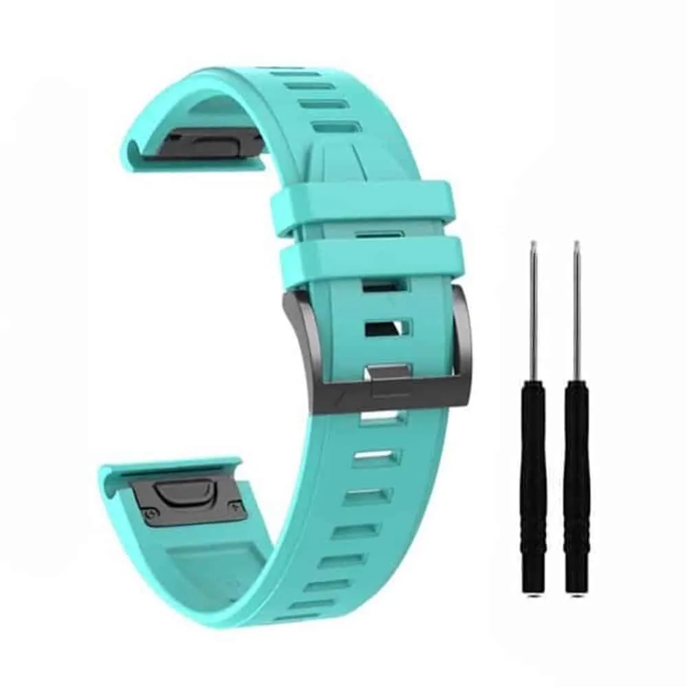 26mm EasyFit Silicone Strap for Garmin - Frost Blue, 1 Pack