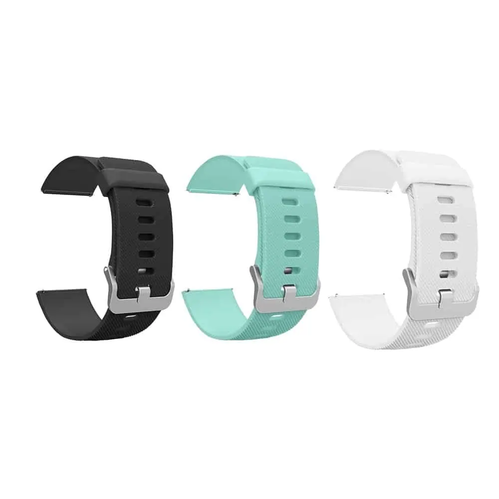 Fitbit Blaze silicone strap (S-M) Combo - (x3) Black, f.blue, white