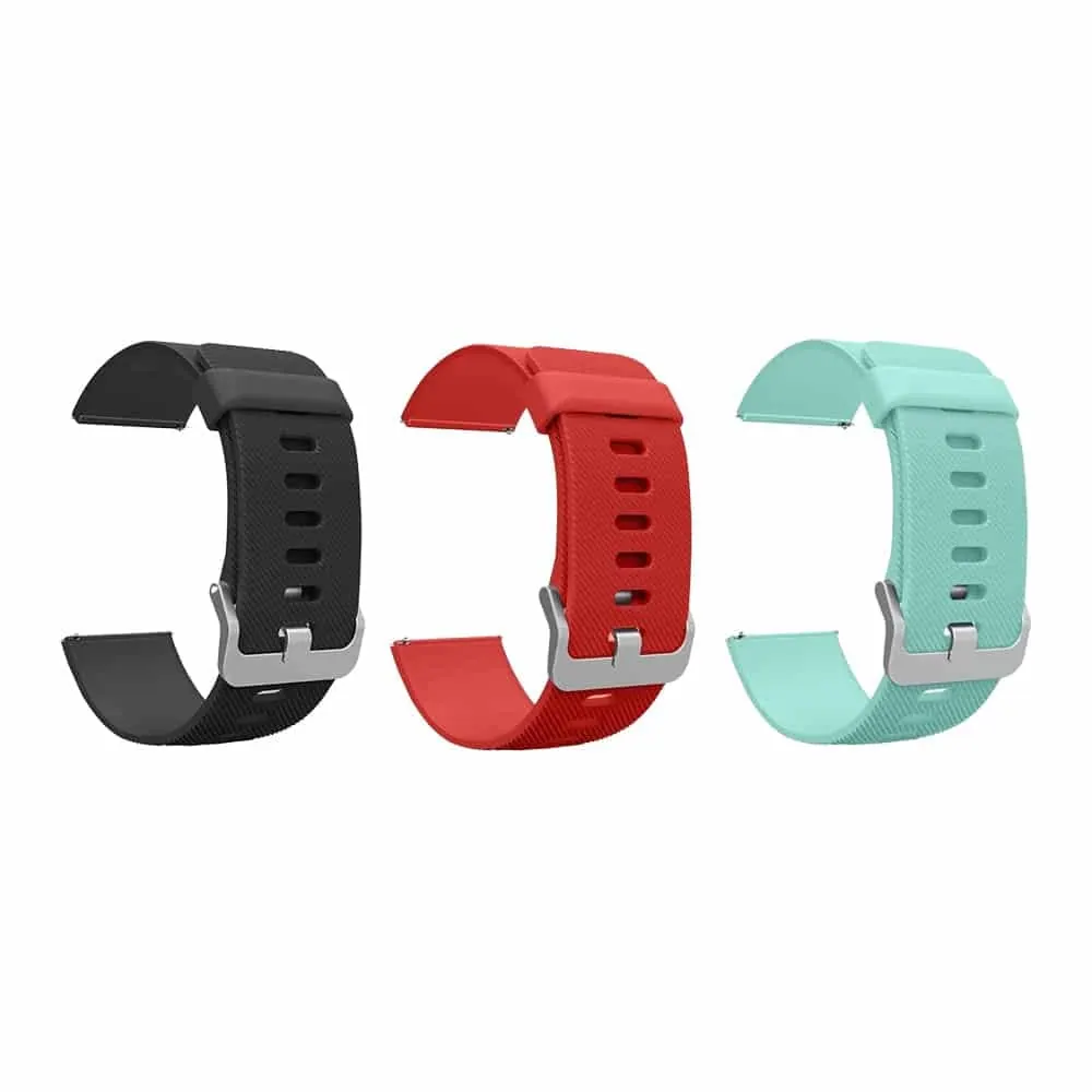 Fitbit Blaze silicone strap (S-M) Combo - (x3) Black, red, f.blue