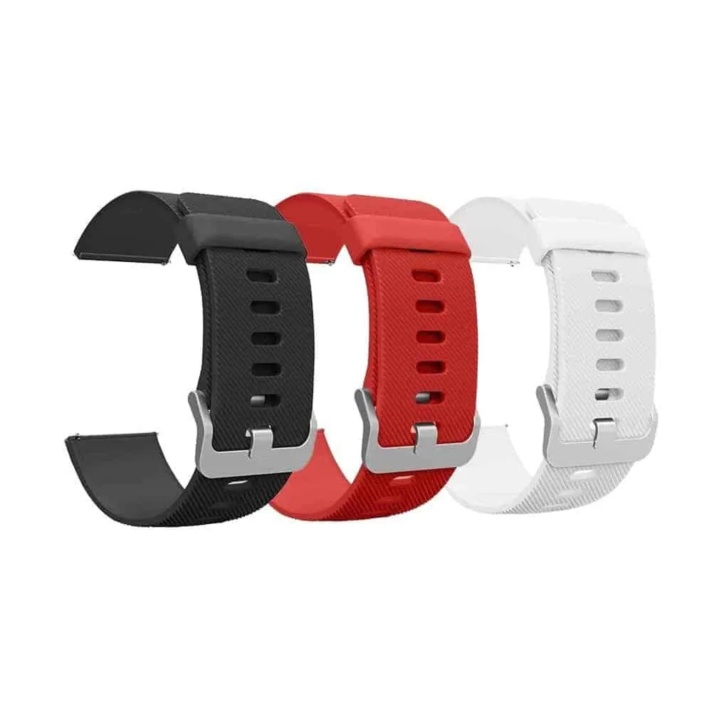 Fitbit Blaze silicone strap (S-M) Combo - (x3) Black, red, white