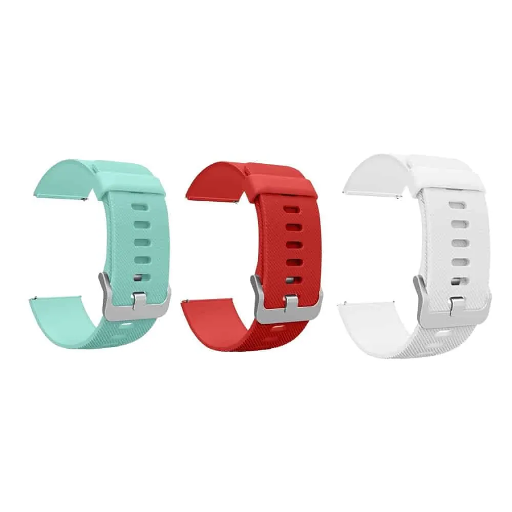 Fitbit Blaze silicone strap (S-M) Combo - (x3) f.blue, red, white