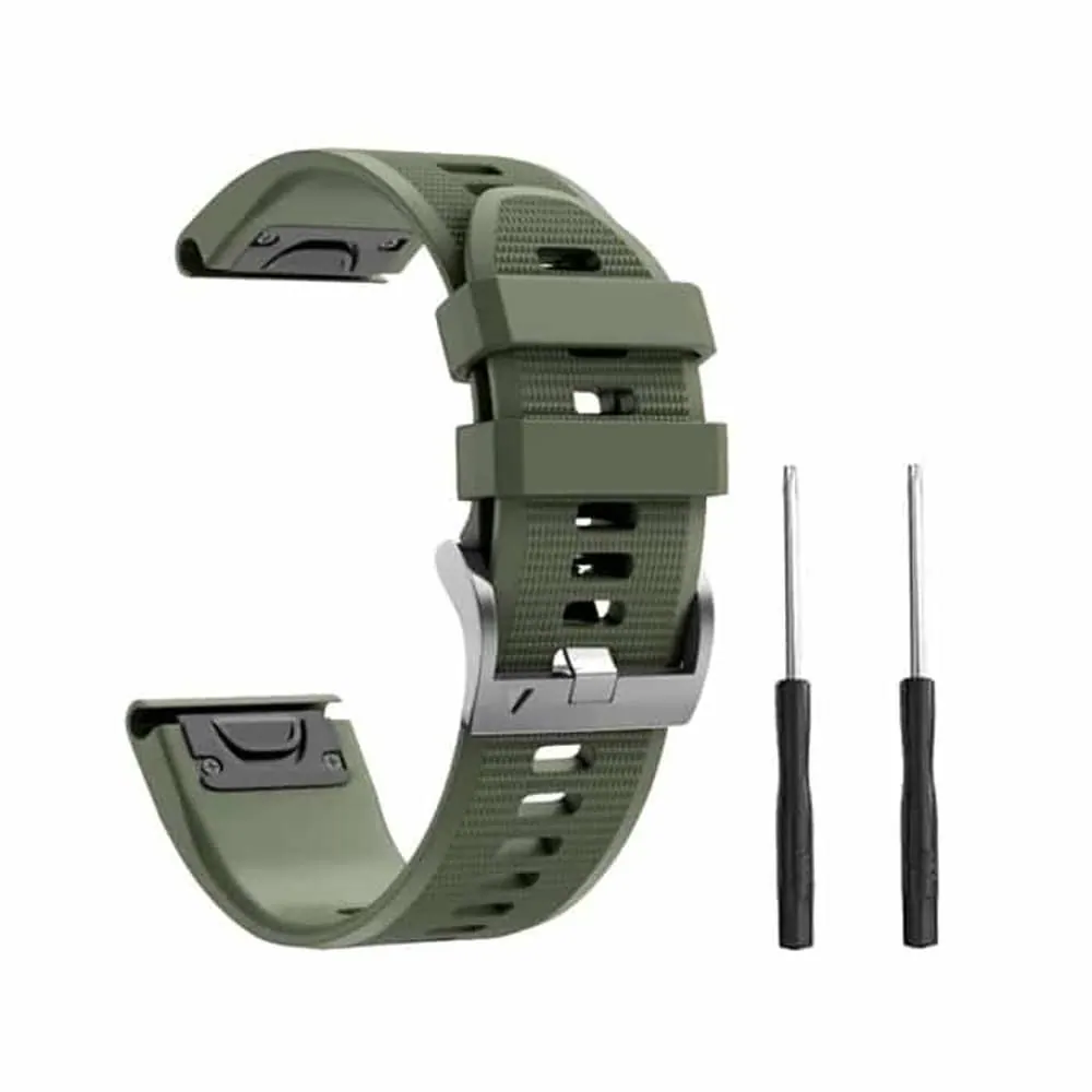 26mm EasyFit Silicone Strap for Garmin - Dark Green