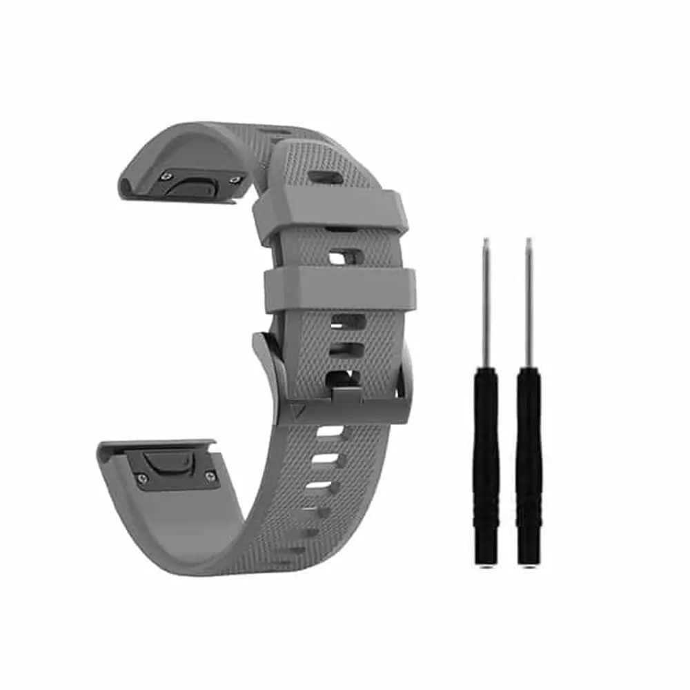 26mm EasyFit Silicone Strap for Garmin - Grey