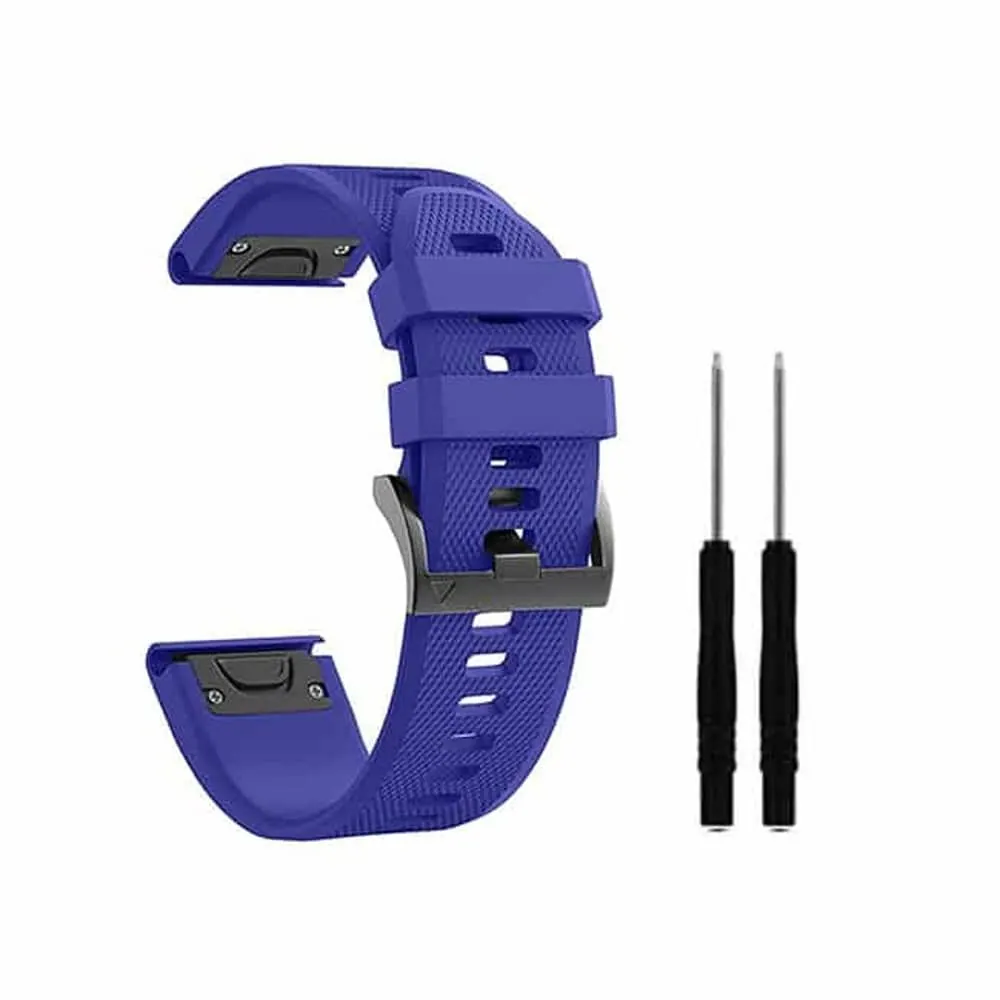 26mm EasyFit Silicone Strap for Garmin - Royal Blue